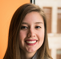 Líder de empresa de trading financeiro, a CFO Victoria Lawson em retrato